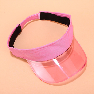 Headband Anti UV Casual Sports Visor Bike Sun Hat Transparent Candy Color