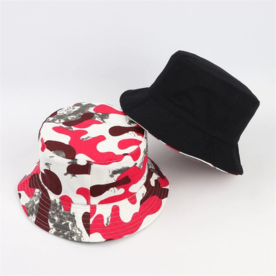 Retro Camouflage Basin Hat Fisherman Bucket cap Double Sided Wear Foldable