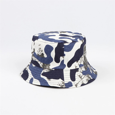 Retro Camouflage Basin Hat Fisherman Bucket cap Double Sided Wear Foldable