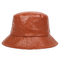 Artificial Leather Fisherman Hat PU Solid Color Spring Buckle
