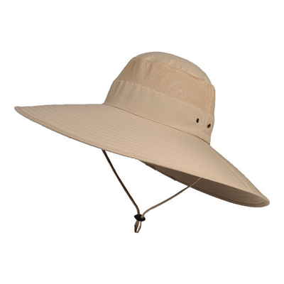 Adult Summer Beach Cap Men'S Panama Hat Big Wide Brim Waterproof