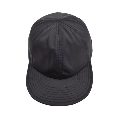 Drawstring Adjustable Flat Brim Shading Camper Cap 62CM Embroidery Pattern