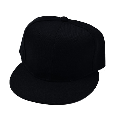 Outdoor Plain 6 Panel Snapback Baseball Hat Flat Brim Adjustable For Spring