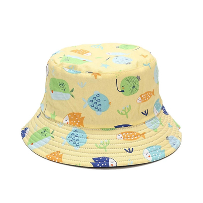 Animal Pattern Fisherman Bucket Hat 100 % Cotton Twill Summer Travel Beach Cap