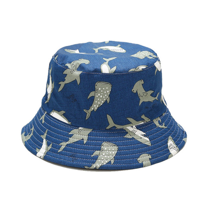 Animal Pattern Fisherman Bucket Hat 100 % Cotton Twill Summer Travel Beach Cap