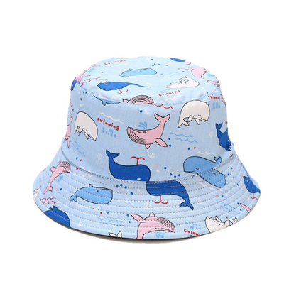 Animal Pattern Fisherman Bucket Hat 100 % Cotton Twill Summer Travel Beach Cap