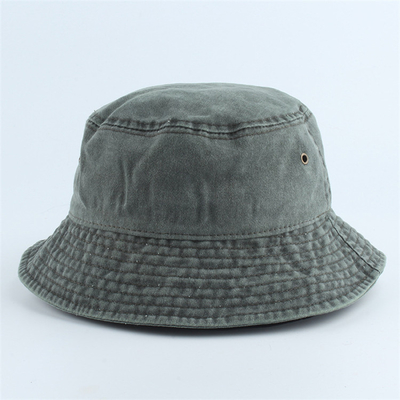 Washed Cotton Canvas Denim Bucket Hat Casual Outdoor Fishing Hiking Safari Boonie Hat