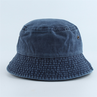 Washed Cotton Canvas Denim Bucket Hat Casual Outdoor Fishing Hiking Safari Boonie Hat