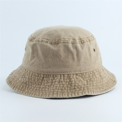 Washed Cotton Canvas Denim Bucket Hat Casual Outdoor Fishing Hiking Safari Boonie Hat