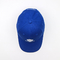 6 Panels 3D Flat Blue Embroidered Baseball Caps 100% Cotton Twill Curved Brim Hat