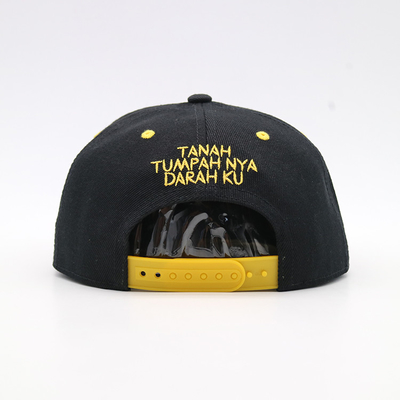 Unisex Acrylic Plain Snapback Hat Adult Hip Hop Cap For Outdoor Leisure