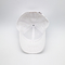 6 Eyelets Curved Brim Embroidered Baseball Caps White Custom Sport Hat