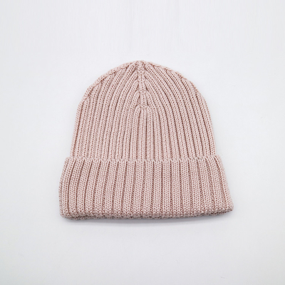 Ladies Cotton Knit Beanie Hats Winter Cold - Proof Pink