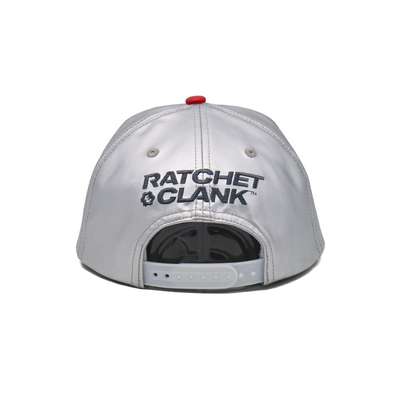 Hippop Flat Brim Snapback Hats 3D Embroidered Silvery 5 Panel Cap