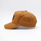 3D Embroidered Letter Pattern Baseball Cap Yellow Brown 100% Cotton Twill Constructed Hat
