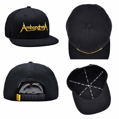 Custom Flat Brim Snapback Hats Embroidery Flat Bill Baseball Cap