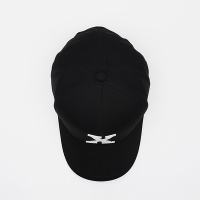 Structured Adjustable 5 Panel Baseball Cap Embroidered Text With Metal Buckle