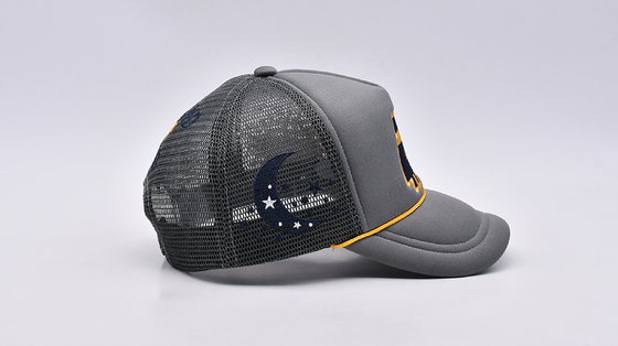 58CM Foam Trucker Hat Embroidered Plastic Back Buckle Mesh Adjustable Truck Sport Hat