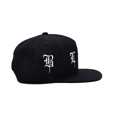 Classic Flat Brim Snapback Hats Blank Underbrim Cotton Wool Blend Flat Visor