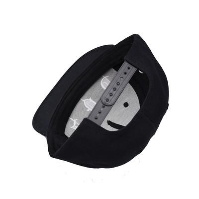 Classic Flat Brim Snapback Hats Blank Underbrim Cotton Wool Blend Flat Visor