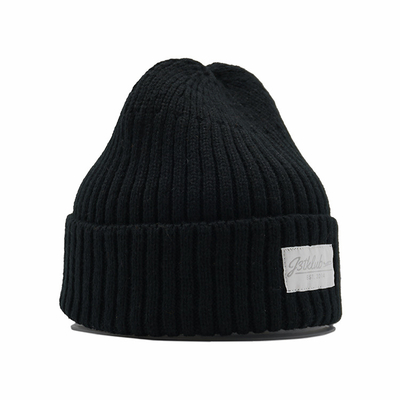 55cm Warm Knitted Cuffed Beanie Hats Winter Cuff Skull Cap For Men Women