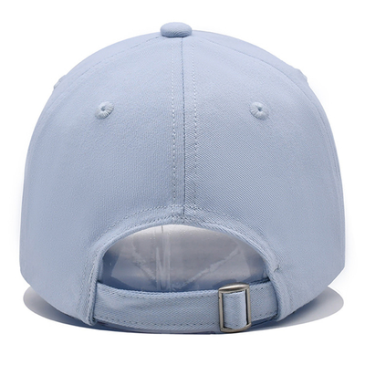 Adjustable Plain White Baseball Cap 6 Panel 56cm Common Fabric