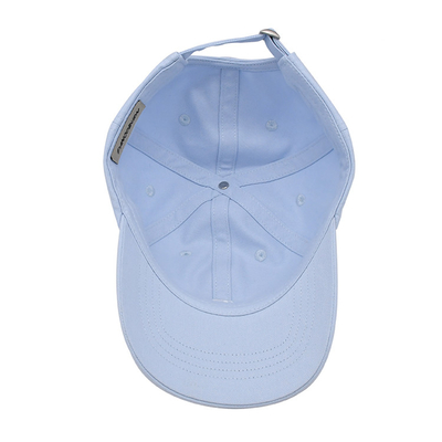 Adjustable Plain White Baseball Cap 6 Panel 56cm Common Fabric