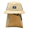 Custom Logo Fisherman Bucket Hat 100% Poylester With Scarf Protection On Sun