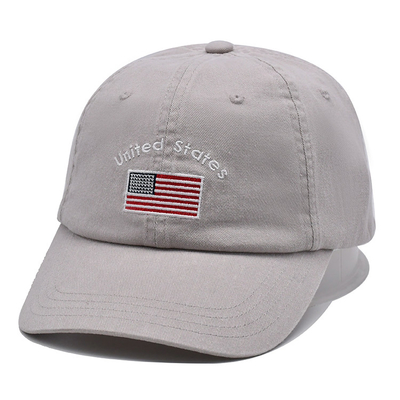 Custom American Flag Embroidered Baseball Caps 6 Panel Casual Baseball Cap Factory