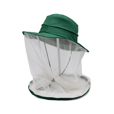 Mosquito Head Net Uv Protection Sun Hat With Mesh Insect Proof Net Bucket Cap 60cm