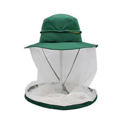 Mosquito Head Net Uv Protection Sun Hat With Mesh Insect Proof Net Bucket Cap 60cm