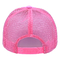 BSCI Adult Trucker Cap 100% Polyester Glitter Front Panels Precurved Bill Pink Trucker Hat
