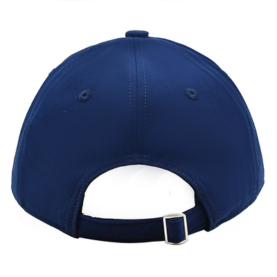 Blue 54cm 6 Panel Cotton Baseball Caps Unisex Adjustable Custom Logo