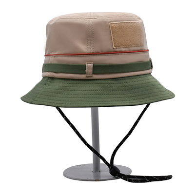 Fashion Adjustable Rope Fishing Sun Hat Custom 100% Polyester Bucket Hat