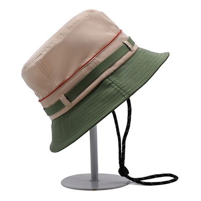 Fashion Adjustable Rope Fishing Sun Hat Custom 100% Polyester Bucket Hat