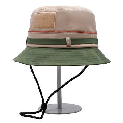 Fashion Adjustable Rope Fishing Sun Hat Custom 100% Polyester Bucket Hat