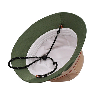 Fashion Adjustable Rope Fishing Sun Hat Custom 100% Polyester Bucket Hat