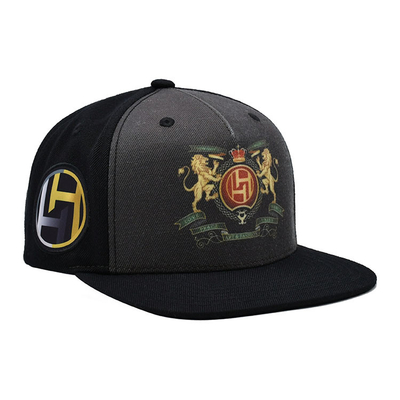 OEM Design 5 Panel Snapback Hat Custom Fitted Snapback Cap With Plastic Buckle