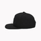 Black Plastic Snap Buckle Flat Brim Snapback Hats One Size Fits All Structured Crown