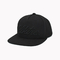 Black Plastic Snap Buckle Flat Brim Snapback Hats One Size Fits All Structured Crown
