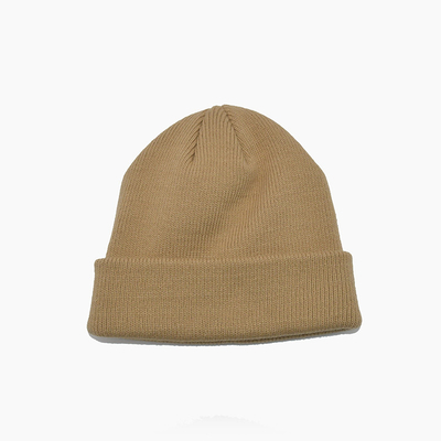 ISO9001 Brown Beanie Hats Embroidery Logo 58Cm Winter Hat For Adult