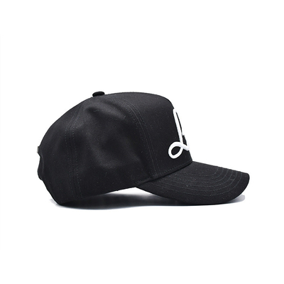 Structured 5 Panel Embroidered Baseball Caps With Metal Eyelets