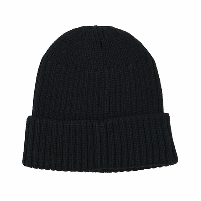 Knit Cuffed Acrylic Slouchy Beanie Streetwear Private Woven Label Fisherman Skull Hats Winter