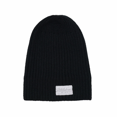 Knit Cuffed Acrylic Slouchy Beanie Streetwear Private Woven Label Fisherman Skull Hats Winter