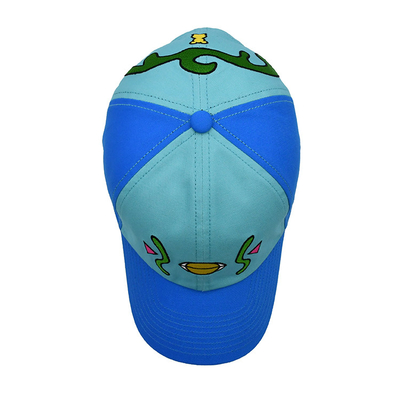 Sport Men 6 Panel Embroidered Baseball Caps 60cm Curved Visor