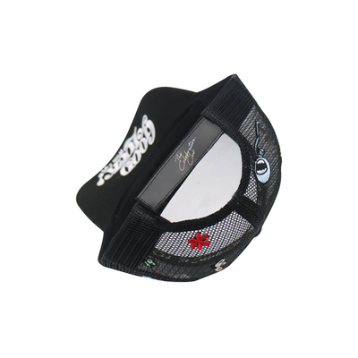 Custom 5 Panel Trucker Cap 3d Puff Embroidery Patch Logo Mesh Snap Back Truck Cap