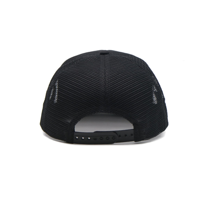 Fashion Outdoor National Tide Style Flat Brim Trucker Hats With Embroidered Logo 6 Eyelets