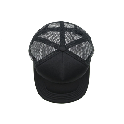Fashion Outdoor National Tide Style Flat Brim Trucker Hats With Embroidered Logo 6 Eyelets