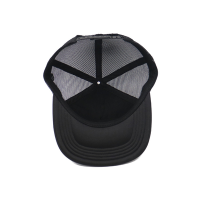 Fashion Outdoor National Tide Style Flat Brim Trucker Hats With Embroidered Logo 6 Eyelets
