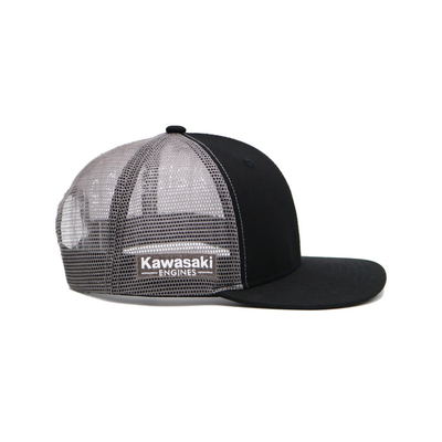 5 Panels Flat Brim Blank Snapback Trucker Caps Solid Plain Cotton Twill Mesh Men Sport Cap